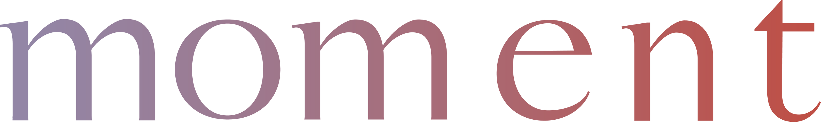 MOMent logo with red and purple gradient
